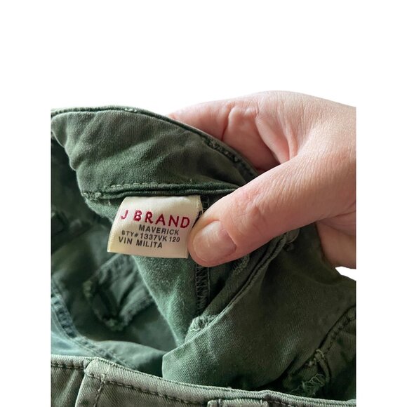 J Brand West Point Skinny Cargo Pants Olive Green Size 27 Neutral Minimalist - Picture 4 of 16